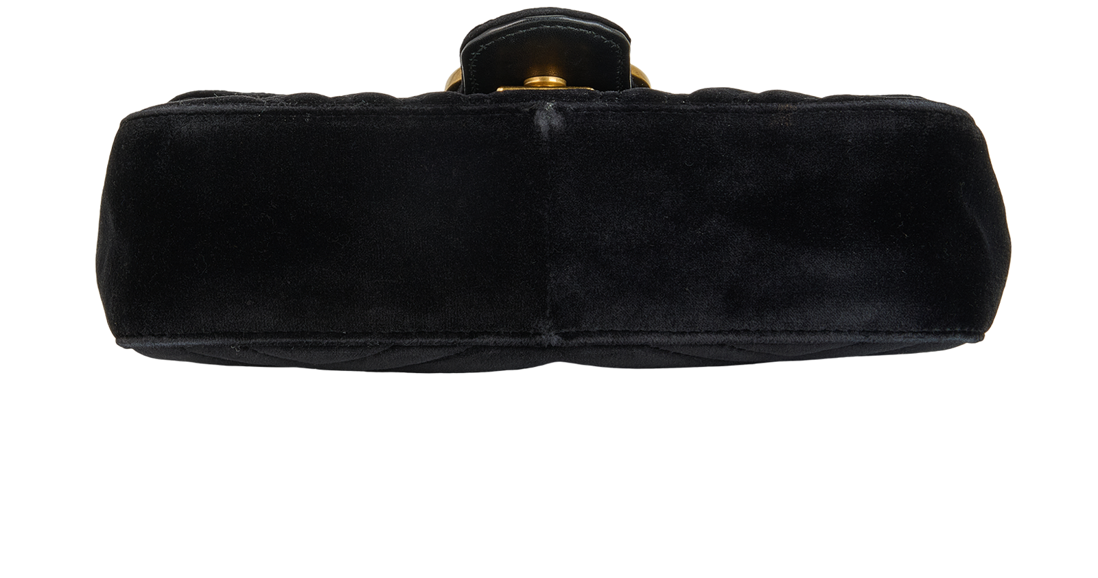 GG Marmont Bag, &pound;595, Handbags, Black, Velvet, Top view